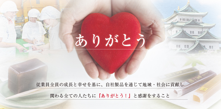 従業員全員の成長と幸せを基に、自社製品を通じて地域・社会に貢献し、関わる人たち全てに『ありがとう！』と感謝をすること